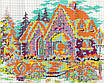 Набір для вишивання за нанесеною на канву схемою "Winter House". AIDA 14CT printed , 30*26 см, фото 6