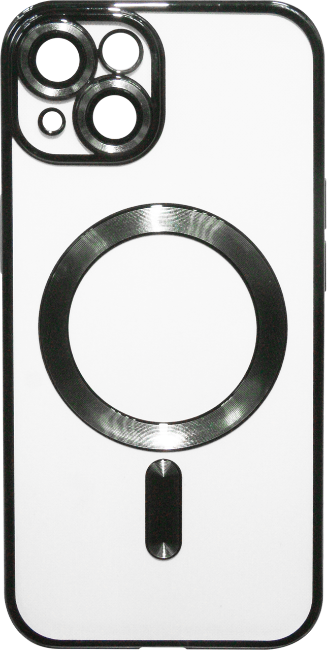 Накладка iPhone 14 black Metal Matte Case Magnetic Ring