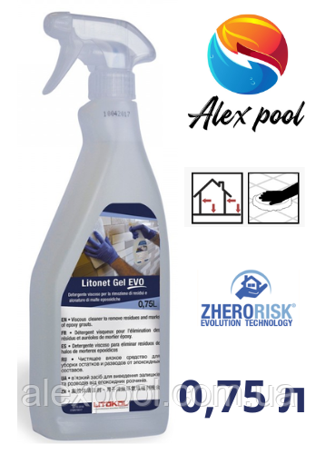 Litokol Litonet Gel EVO 0,75 л Очисник від епоксидних затерли для стін з більшою в'язкістю ( LNETGEL0750 )