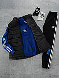 Чоловічий комплект одягу Adidas спортивний костюм Адидас весна-осінь із жилетом осіння 5в1 Туреччина. Живе фото, фото 3