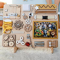 Подарок ребенку бизиборд Сафари Детская Игрушка В машину Монтессори  busy board, детские бизиборды