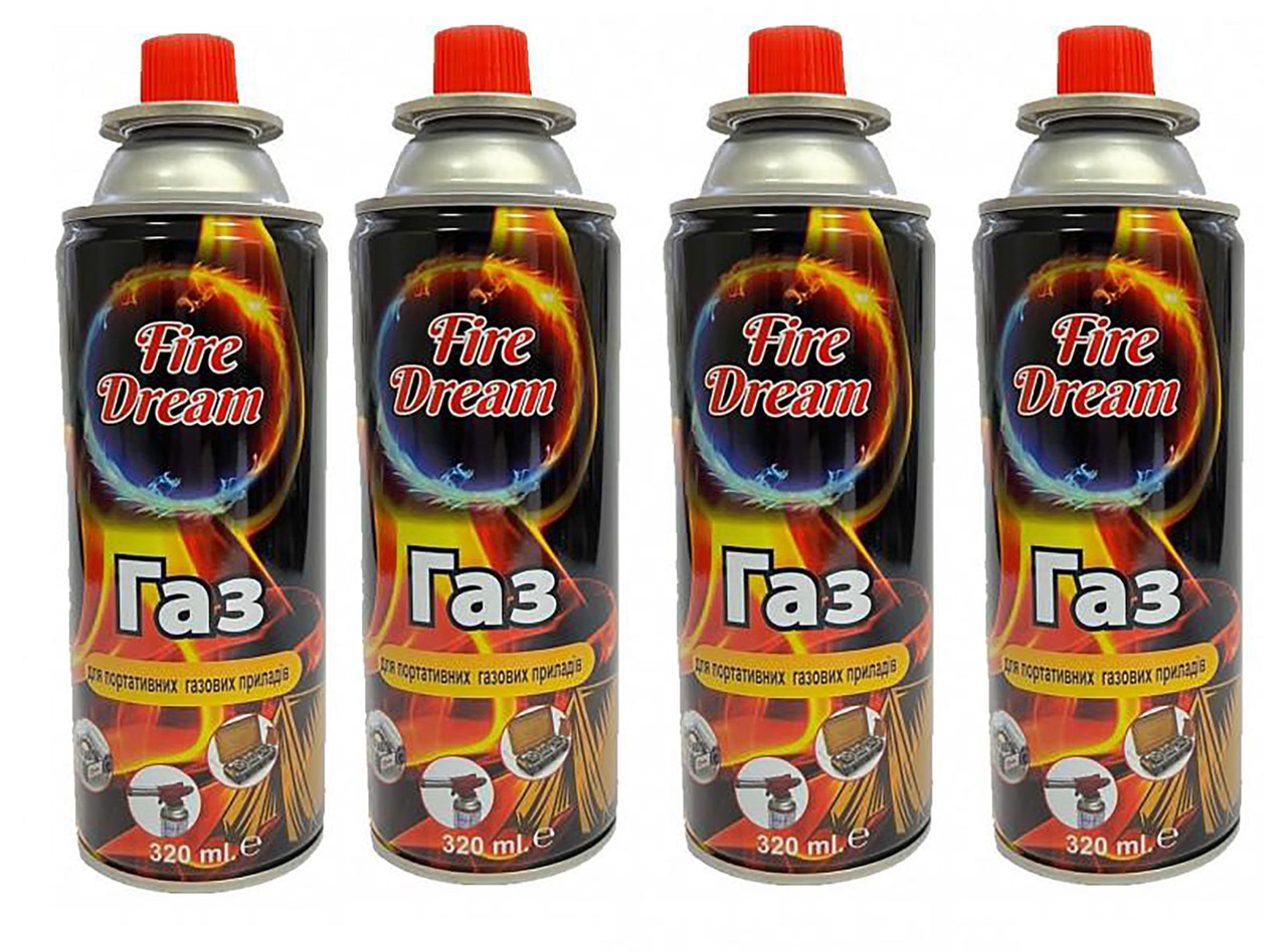 Газ для пальників і плит кемпінг Fire Dream 320 мл Туреччина