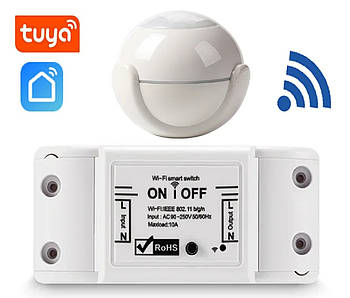 Комплект WIFI автоматизації освітлення 1DAL LightKit WF3 | Датчик руху + Wi-Fi реле | APP "Tuya Smart"