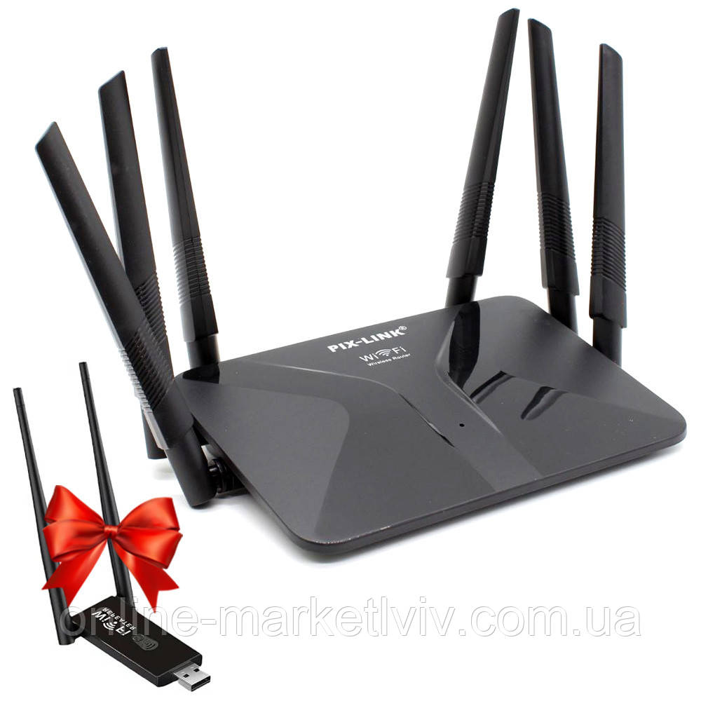 Wi-Fi роутер 300Мбіт/с, WR50Q + Подарунок USB підсилювач WIFI сигналу / Вай Фай маршрутизатор / Роутер для дому