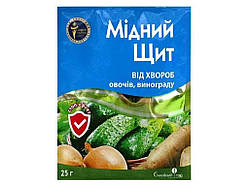 Фунгіцид Мідний Щит 25г (картопля, томат, огірок, цибуля) ТМ СІМЕЙНИЙ САД
