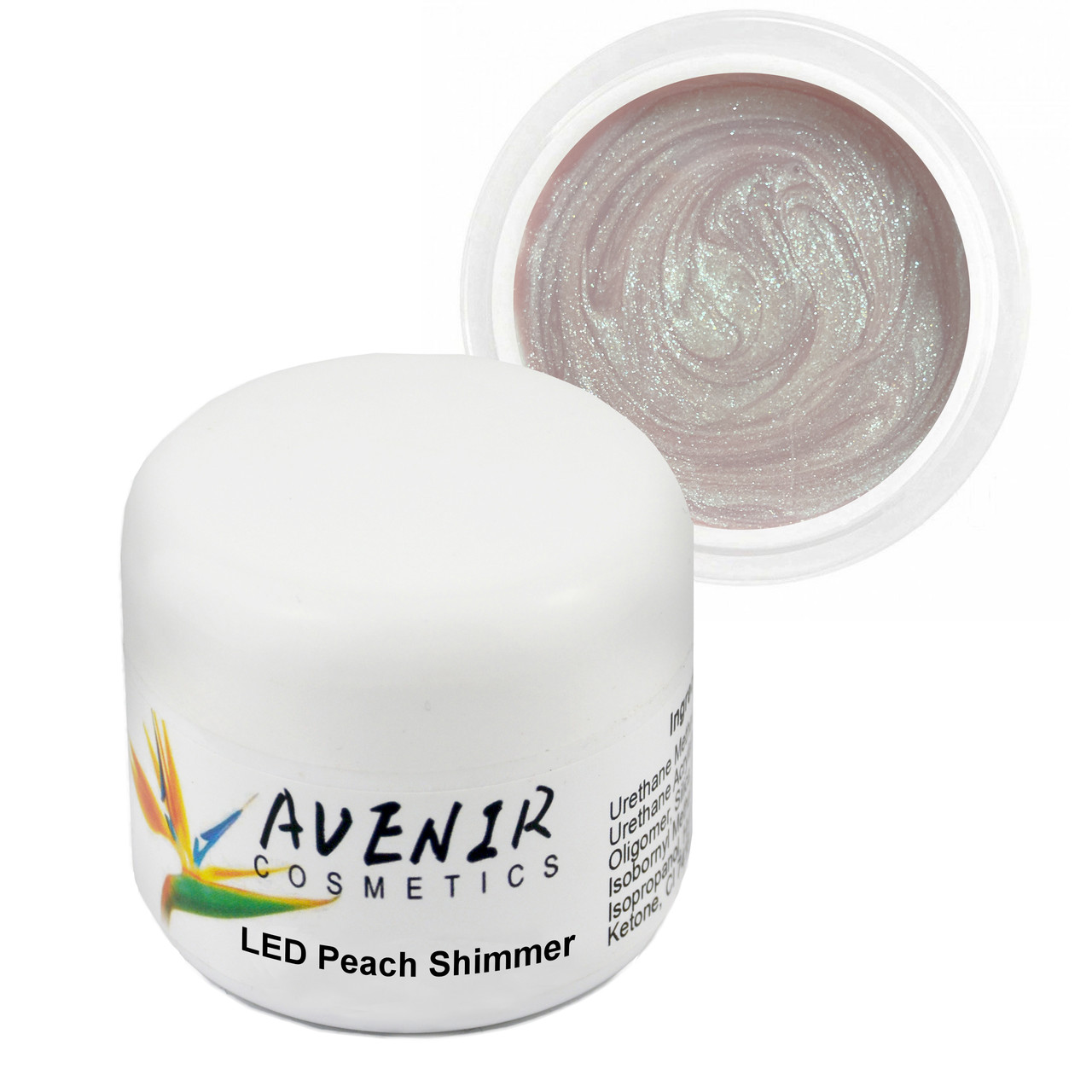 Гель для нарощування LED Peach Shimmer (з шимером) Avenir 15 мл