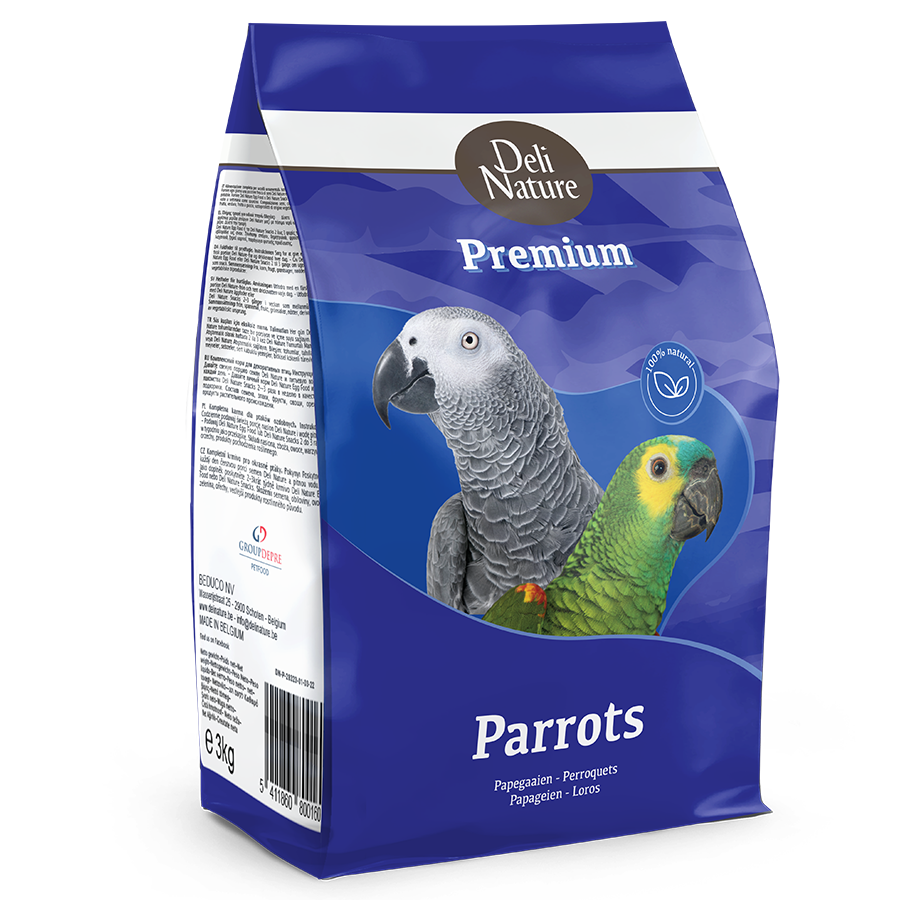 Повнораціонний преміум корм для папуг, збагачений фруктами Deli Nature Premium PARROTS 3 кг., фото 1