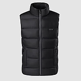 Жилет з підігрівом термо XXL чорна від Павербанку USB з нагрівальним елементом з електропідігрівом, фото 3