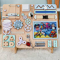 Бізіборд для дівчинки , Развиваюча Дошка Подарунок на Рік, Іграшки Монтесорі дерев'яні іграшки
