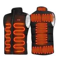 Жилет з підігрівом термо L чорна від Павербанку USB з нагрівальним елементом з електропідігрівом