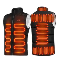 Жилетка з підігрівом термо 4XL чорна USB електро безрукавка від Павербанку