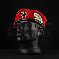 Берет Артилерії Крапля червоний в зборі з металевим прапорцем