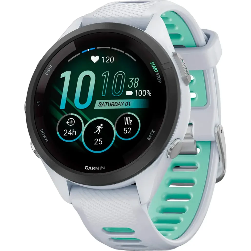 Garmin Forerunner 265S Black Bezel w. Whitestone Case and Whitestone/Neo Tropic S. Band (010-02810-04)