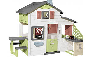 Пластиковий дитячий будинок Smoby Life для друзiв з кухнею, дверним дзвiнком та столом 7600810207