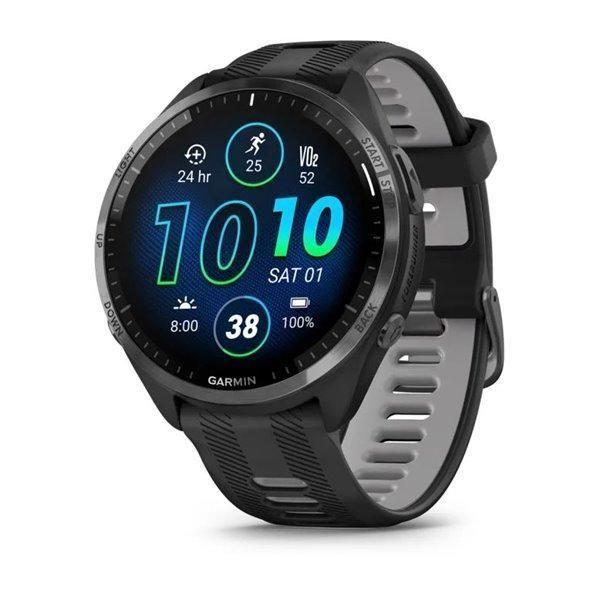 Garmin Forerunner 965 Carbon Gray Titanium Bezel w. Blk Case and Blk/Powder Gray S. Band (010-02809-00), фото 1