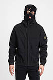 Чоловіча куртка вітровка STONE ISLAND CK9118 чорна, фото 4