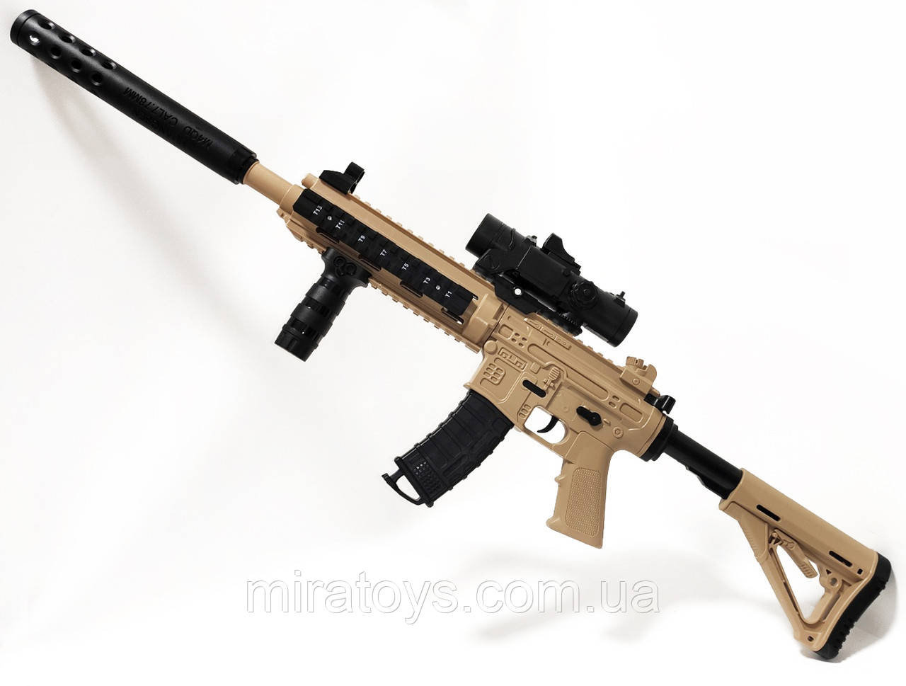 Дитячий автомат на орбіз М416 Pro Battlefield Beige Edition, довжина 82 см, акумулятор 7.4V