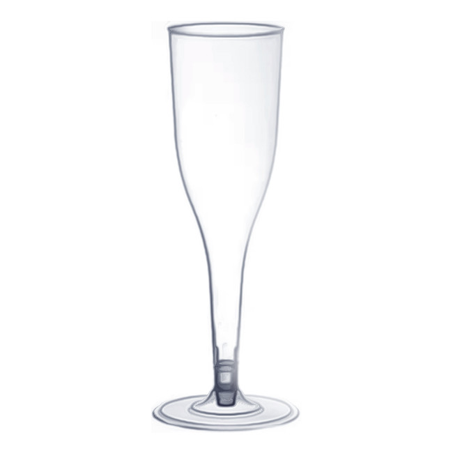 Келих 120 мл для шампанського одноразовий пластик для фуршетів та банкетів 20 шт/уп, фото 1