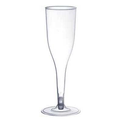 Келих 120 мл для шампанського одноразовий пластик для фуршетів та банкетів 96 шт (колір ніжки прозорий, бордовий, чорний
)
