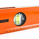 Рівень будівельний алюмінієвий посилений Polax 1200 мм 3 капсули (38-065), фото 5