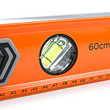 Рівень будівельний алюмінієвий посилений Polax 1200 мм 3 капсули (38-065), фото 3