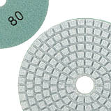 Диск алмазний Polax шліфувальний гнучкий на липучці "Черепашка" 100 мм, P80 (54-198), фото 4