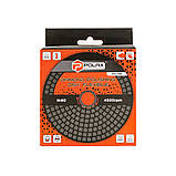 Диск алмазний Polax шліфувальний гнучкий на липучці "Черепашка" 100 мм, P80 (54-198), фото 7