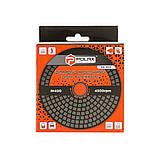 Диск алмазний Polax шліфувальний гнучкий на липучці "Черепашка" 100 мм, P400 (54-204), фото 7