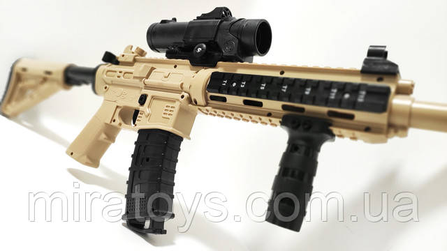 Дитячий автомат на Орбіз М416 Pro Battlefield Beige Edition, довжина 82 см, акумулятор 7.4V,
