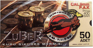 Патрони холості калібр 9 мм 25 шт Zuber Туреччина