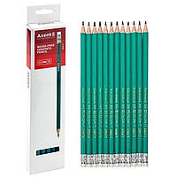 Олівець простий з гумкою еластичний HB Axent 9004