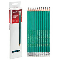 Олівець простий з гумкою еластичний HB Axent 9004