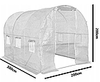 Теплиця парник 6м2 (3х2х2м) оцинковані профілі з UV армованою плівкою 140 г / м² Польща Bass Polska прозора, фото 4