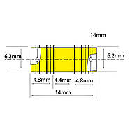 Перехідник антенний RP-SMA Female (мама) з двох сторін, адаптер для подовжувача антени роутера, фото 4