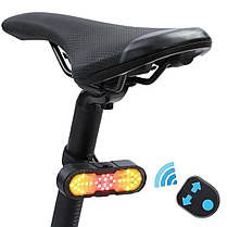 Велоліхтар CYGM-2229 STOP (red+yellow) з сигналом, Li-Ion акумулятор, повороти, ЗП Type-C, фото 2