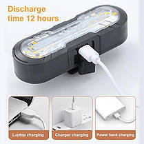 Велоліхтар CYGM-2229 STOP (red+yellow) з сигналом, Li-Ion акумулятор, повороти, ЗП Type-C, фото 3