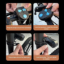 Велоліхтар CYGM-2229 STOP (red+yellow) з сигналом, Li-Ion акумулятор, повороти, ЗП Type-C, фото 5