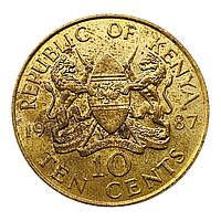 Кенія 10 центів, 1987
