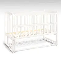 Дерев'яне дитяче ліжечко "Няша" з маятниковим механізмом та відкидним бортом