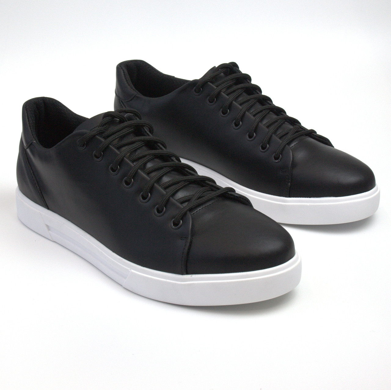 Чорні кеди на білій підошві кросівки шкіряні чоловічі взуття демі весна літо Rosso Avangard Konvaro Classic Black, фото 1