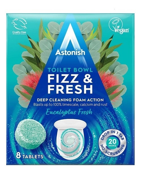 Таблетки для чищення унітазу Astonish з ароматом евкаліпта 8шт, фото 1