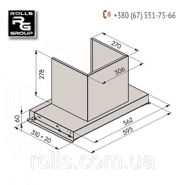 dGH-m62 Savo - Тиха Кухонна витяжка безшумна вбудована