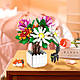 3D конструктор-набір будівельних блоків JIE-STAR 9036 Chrysanthemum potted plants 900 деталей пластиковий, фото 2