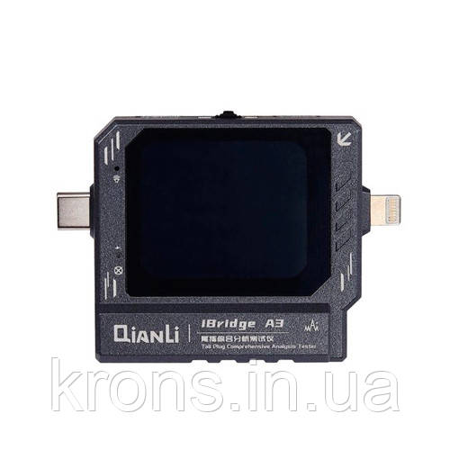 USB тестер діагностики роз'ємів живлення Type-C і Lightning, QianLi iBridge A3, фото 1