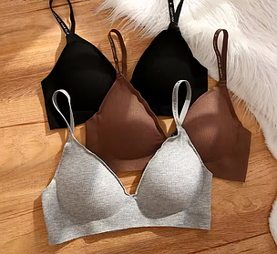 Сірий безшовний бюстгальтер жіноча білизна розмір M