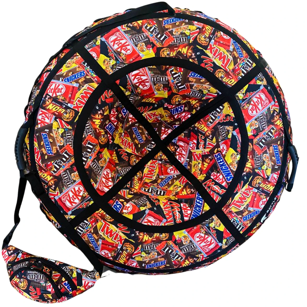 Тюбінг Надувні санки Сникерс - Новий Прінт, 120 см 15"+Сумка-бананка