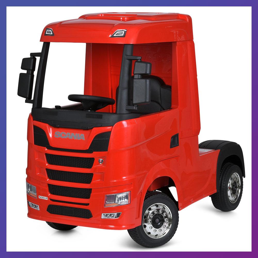 Дитяча електромобіль-машина Scania M 6062 з пультом радіокерування для дітей 3-8 років Червоний