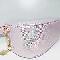 Дитяча лакова сумочка з плаваючіми блискавками для дівчинки довга регульована ручка, фото 4