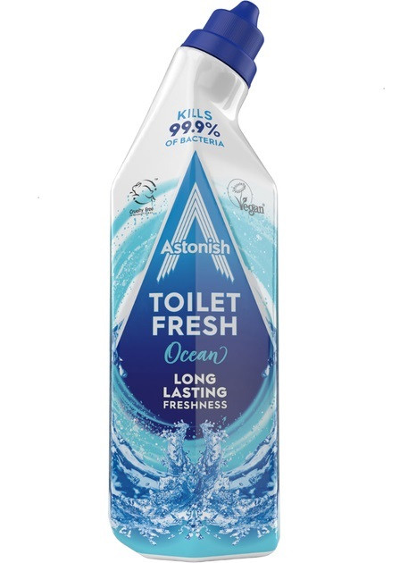Гель для чищення та дезінфекції унітазів Astonish Океанська свіжість 750 мл, фото 1