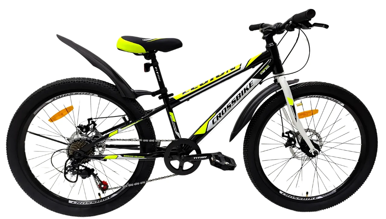 Велосипед 24" Legion 2024 Рама-11" black-neon yellow